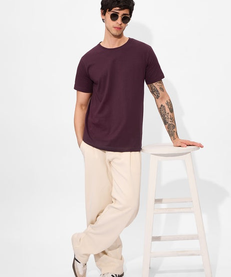 Solids  Plum T-Shirts