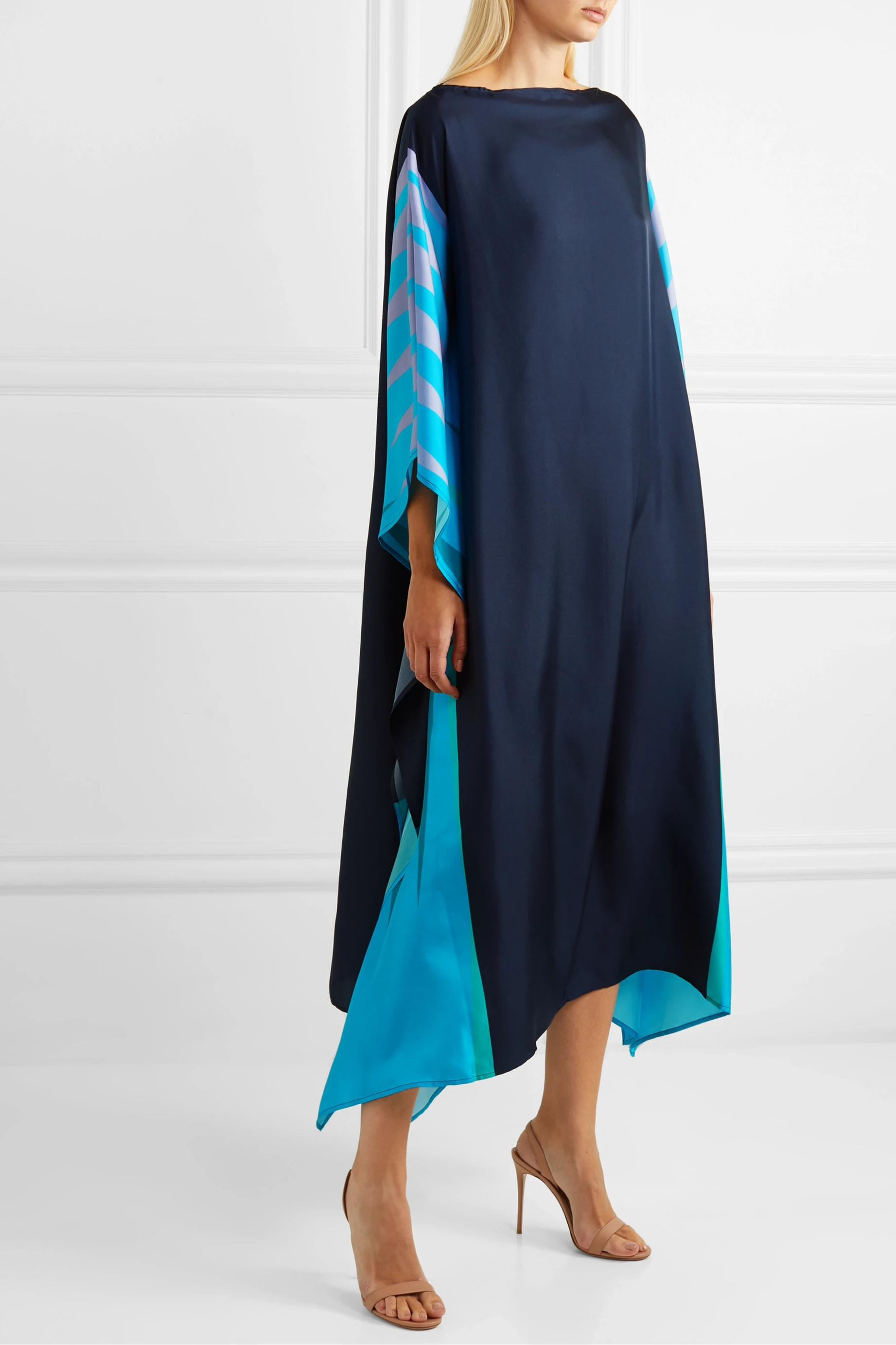 Premium Soft Silk Crepe Kaftan, Lightweight and Comfortable Caftan for Women's