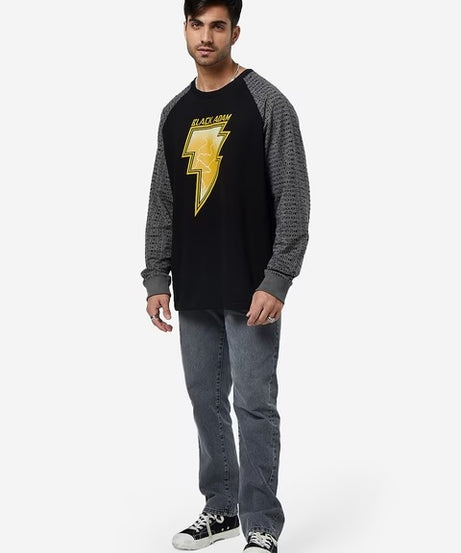 Black Adam Oversized Full Sleeve T-Shirts