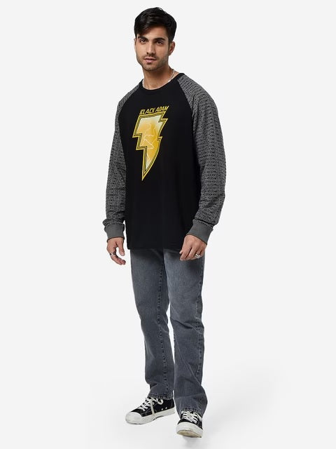 Black Adam Oversized Full Sleeve T-Shirts