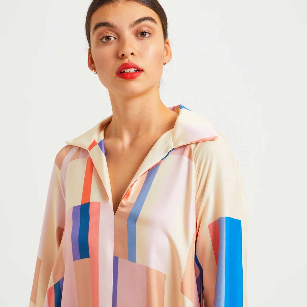 French Crepe Kaftan - Elegant Maxi Dress for Women's