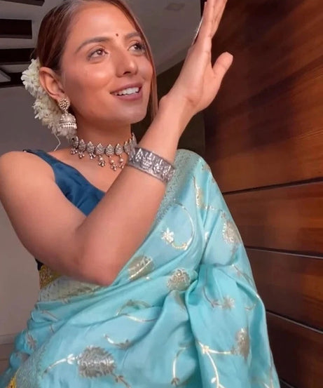 Banarasi Soft Silk Wedding Party Wear Saree, Function Sari & Blouse