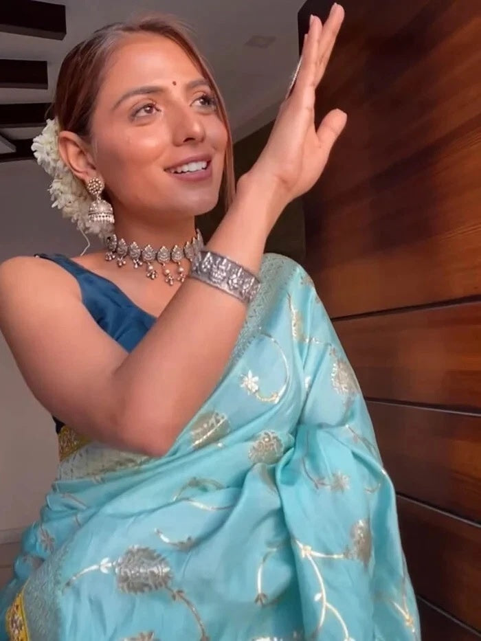 Banarasi Soft Silk Wedding Party Wear Saree, Function Sari & Blouse