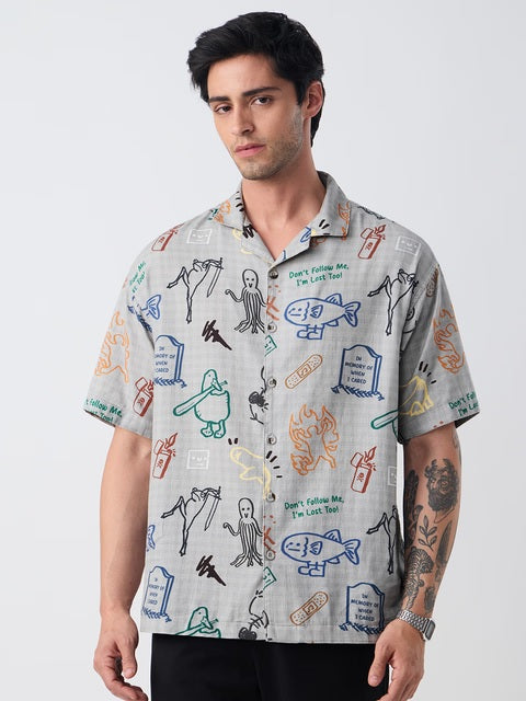 Doodle Mayhem Oversized Shirts