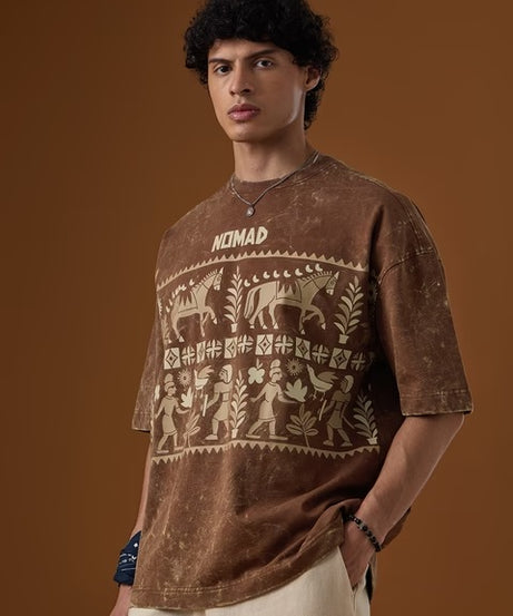 Nomad Brown Super Oversized T-Shirts