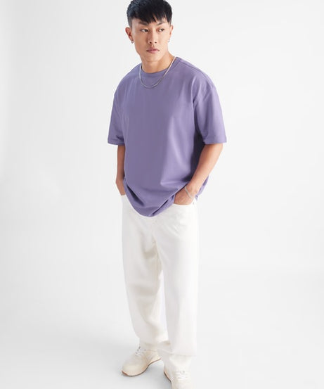 Solids Winter Mauve Oversized T-Shirts