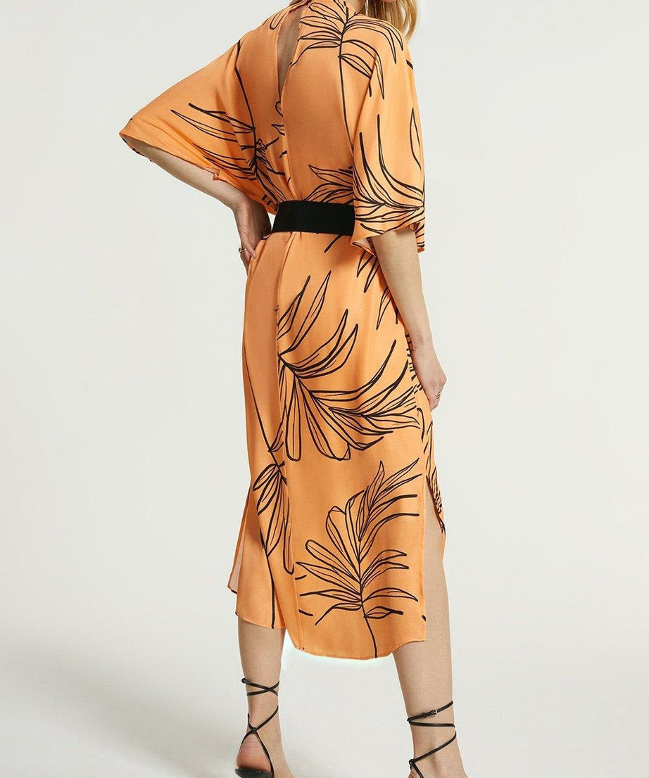 Women's French Moss Kaftan - Flowy Summer Beach Wear Caftan