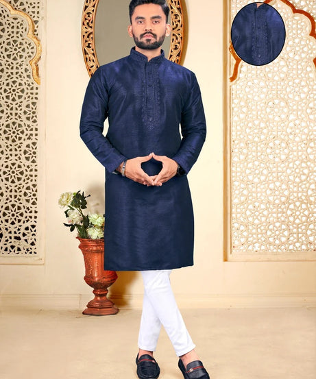 Malbari With Embroidery Work kurta Polo pant Set