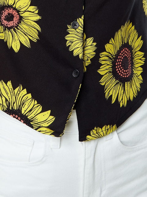 Sunflower Pattern Women Holiday Shirts