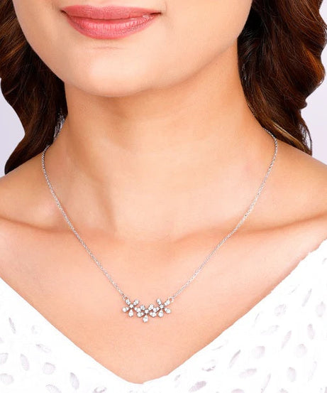 Silver Floral Enchantment Necklace