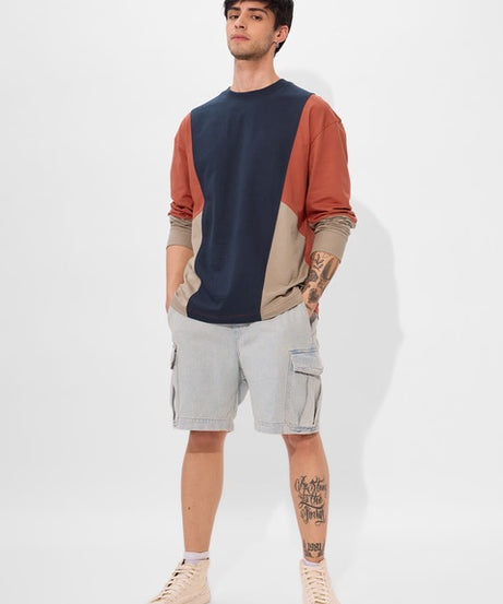 True Navy Oversized Full Sleeve T-Shirts