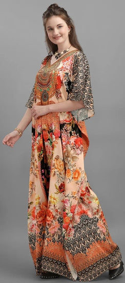 Kaftan Dress For Women Half Sleeve Long Bathing Suit Cover Up Maxi Beach Dress