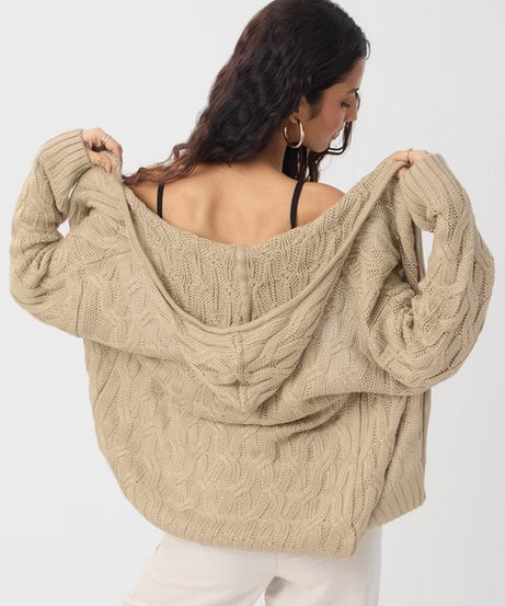 Beige Biscuit Women Oversized Sweaters