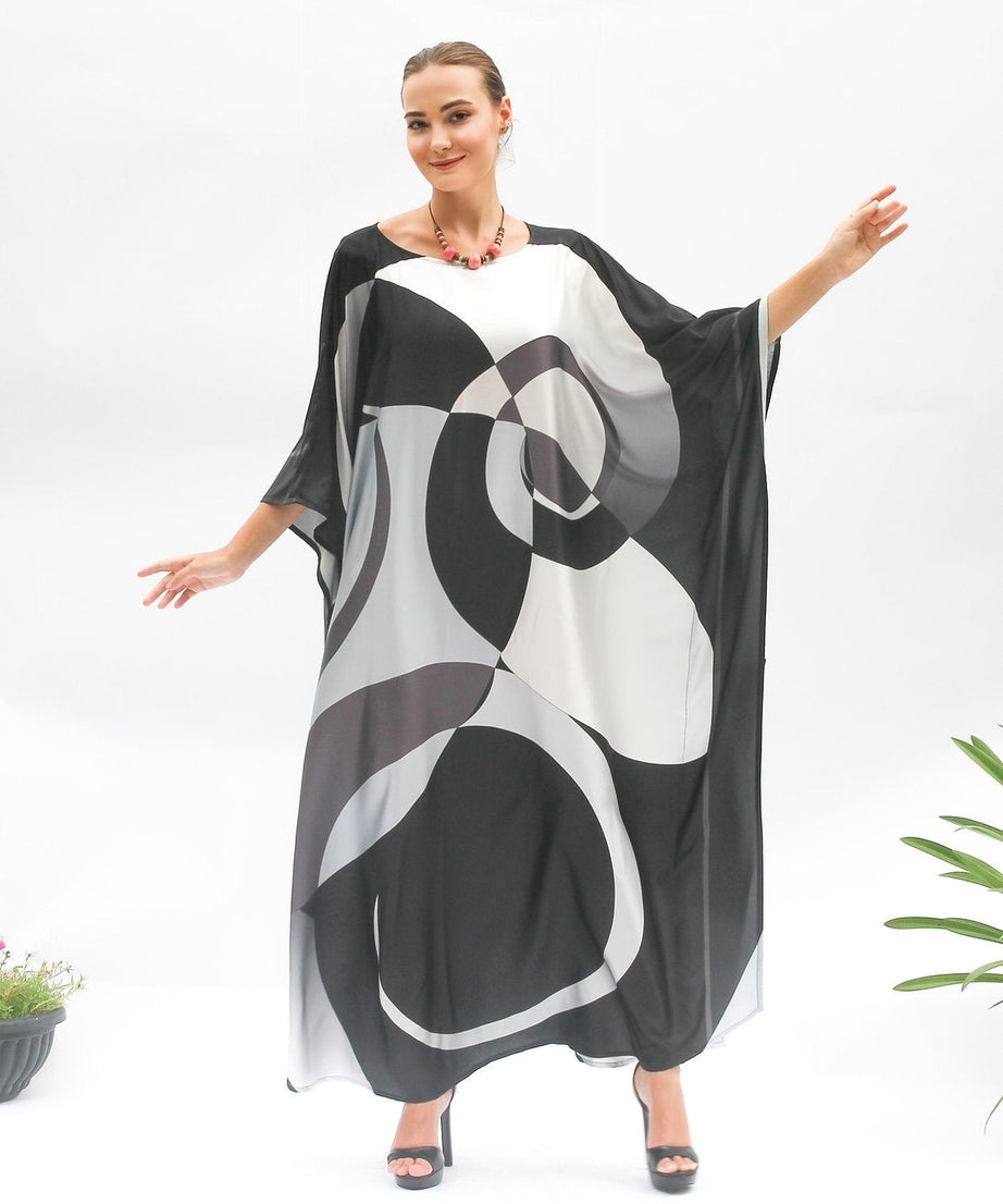 Soft Satin Silk Caftan Dress Women's Luxury Long Kaftan