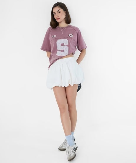Pink Grunge Women Oversized T-Shirts