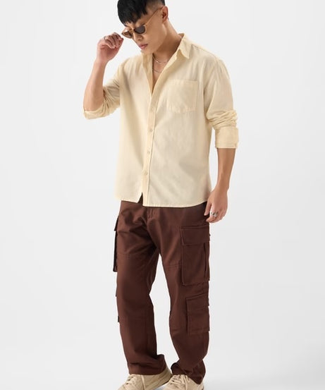 Cotton Linen Off-White Shirts