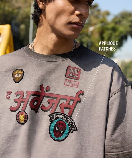 Avengers  Desi Comics Oversized T-Shirts