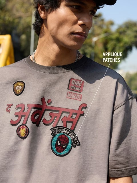 Avengers  Desi Comics Oversized T-Shirts