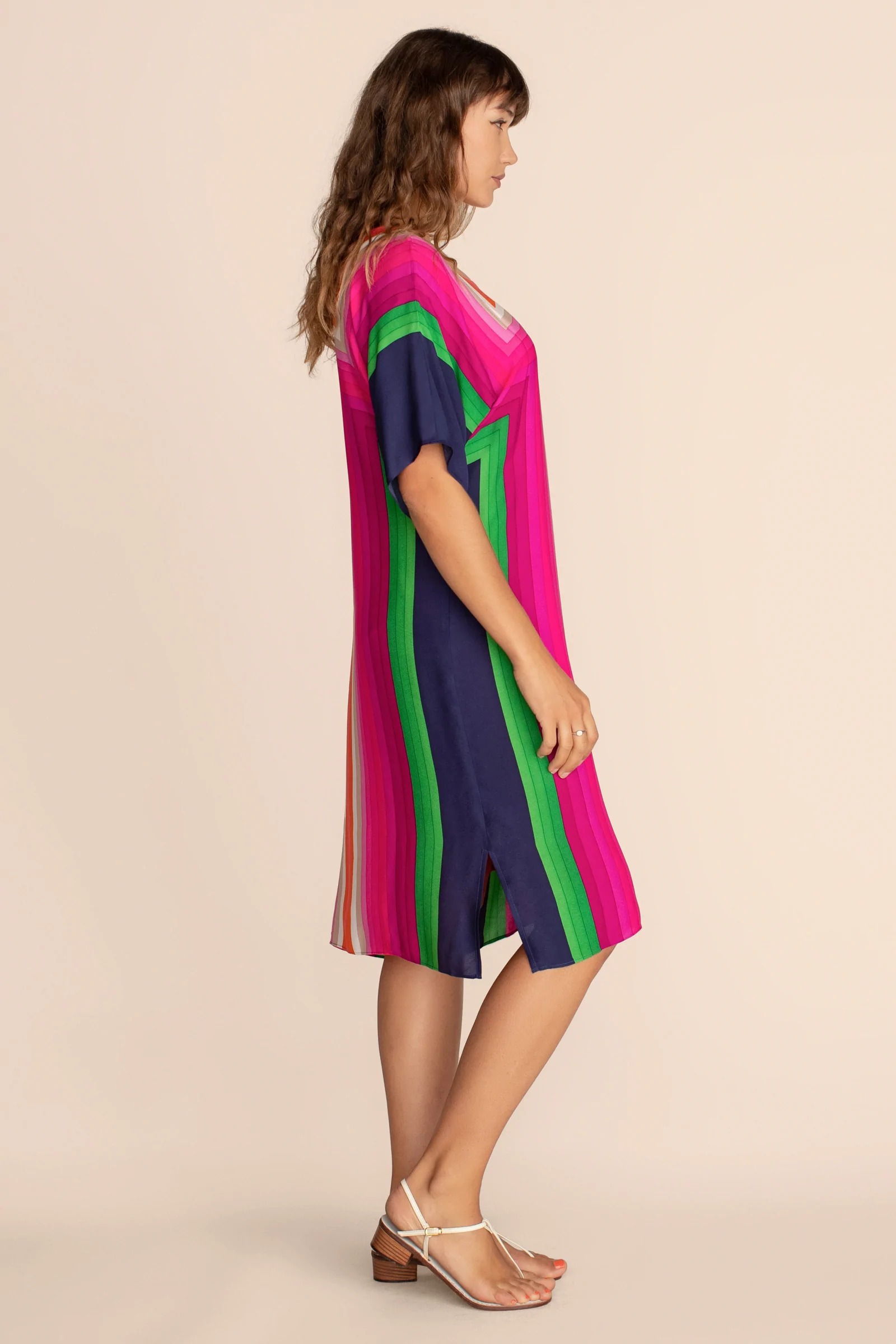 Silk Crepe Kaftan , Stylish Casual Wear Caftan For Women's