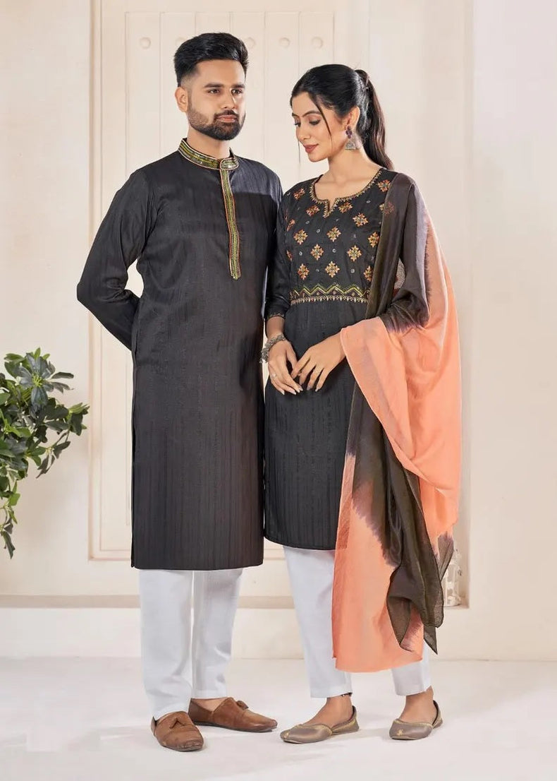 Pure Viscose with Embroidery Combo Set