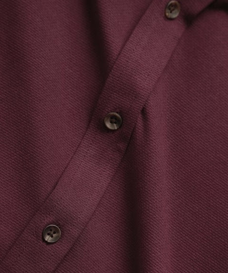 Textured Maroon Knit Shirts