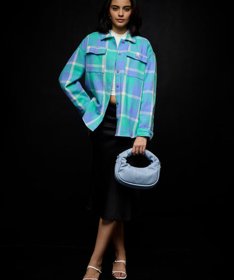 Flannel Shacket Grapemist Women Shackets