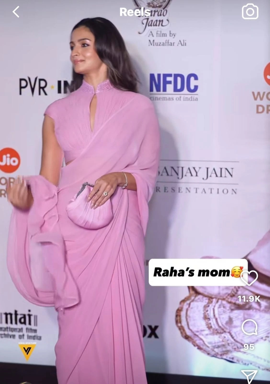 Fancy Soft Pure Chiffon Pink Beautiful Saree With Blouse