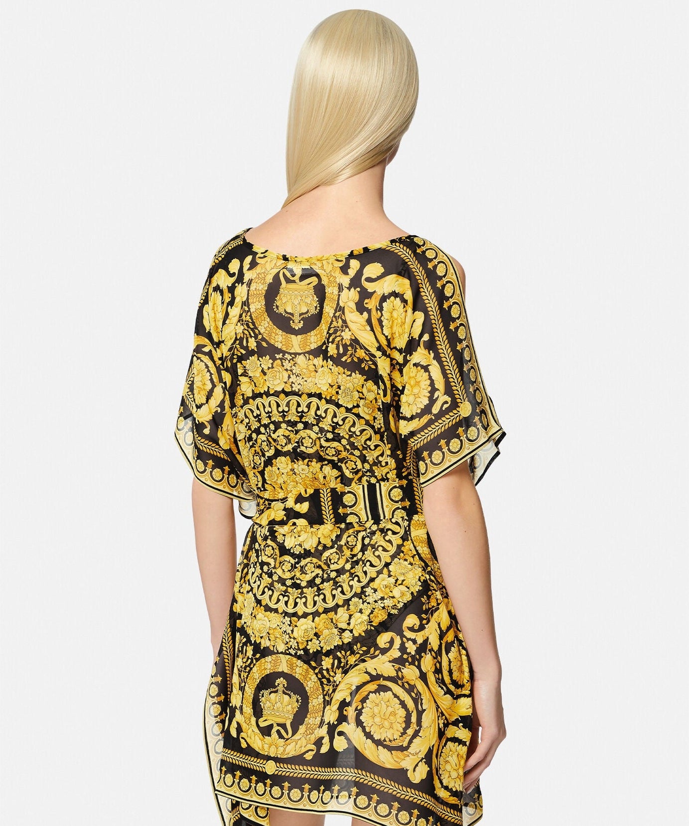 Georgette Digital Printed Beach Wear Women's Short Kaftan