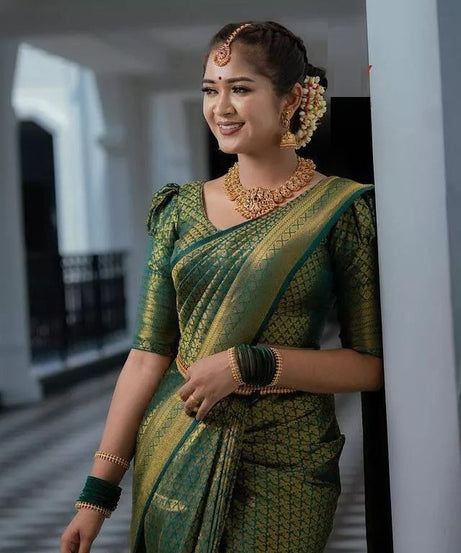 Soft Lichi Silk Rich Pallu & Jacquard Work