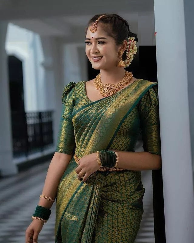 Soft Lichi Silk Rich Pallu & Jacquard Work