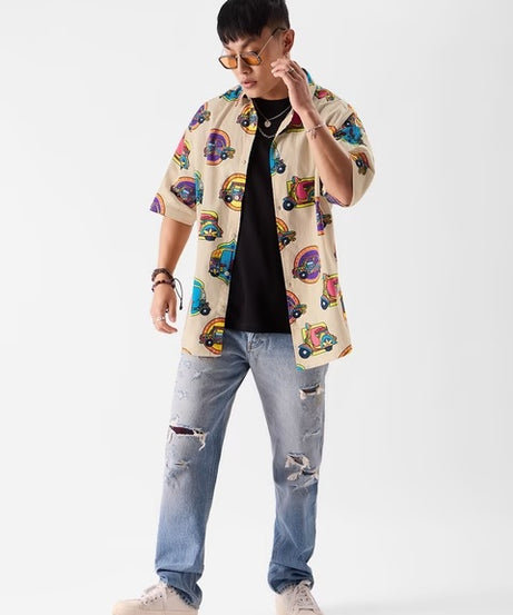 Desi Paintwork Oversized Shirts