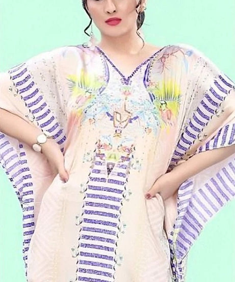 Kaftan Dress for women V-Neck Caftan Cover Ups Maxi Dresse for Ladies