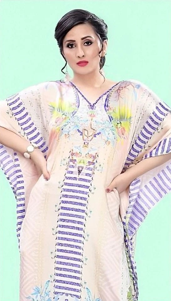 Kaftan Dress for women V-Neck Caftan Cover Ups Maxi Dresse for Ladies