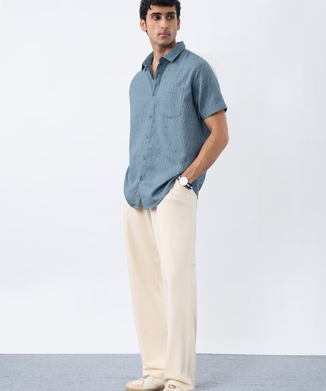 Arctic Ice Men Textured Shirts