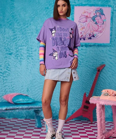 Hello Kitty Drama Queen Women Oversized T-Shirts