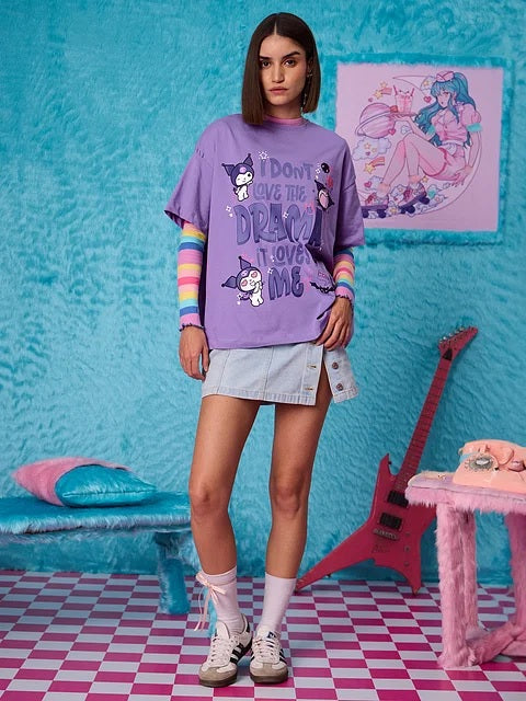 Hello Kitty Drama Queen Women Oversized T-Shirts