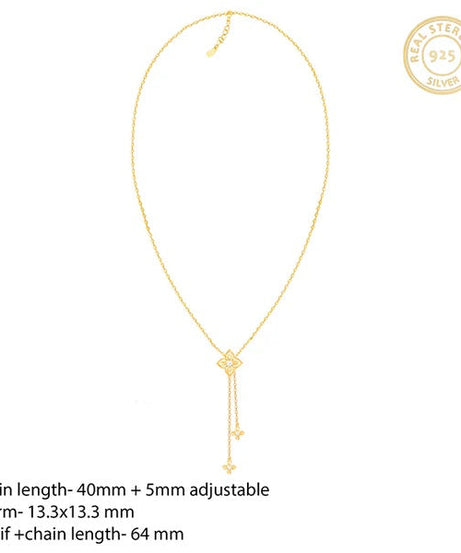 Golden Artsy Floral Necklace