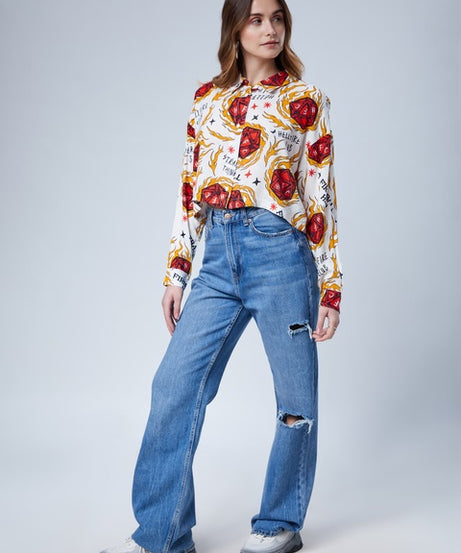 Stranger Fireball Women Boxy Fit Shirts