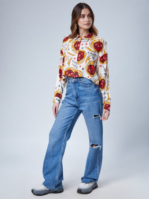 Stranger Fireball Women Boxy Fit Shirts