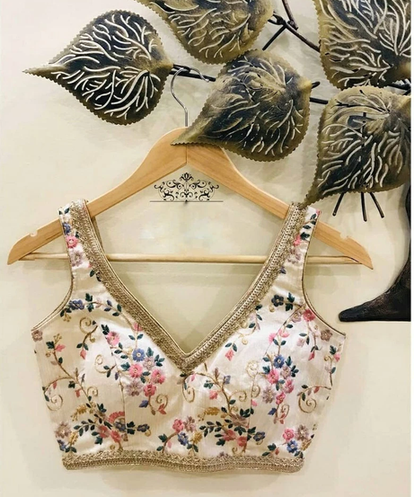 Rangoli Silk Embroidery Work,Designer Party Wear Saree & Blouse 11-RV