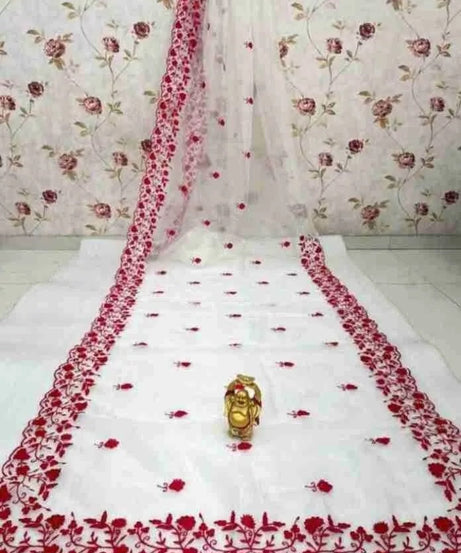 Wedding Wear Fancy Soft Organza Silk Saree, Traditional Classic Sari & Blouse