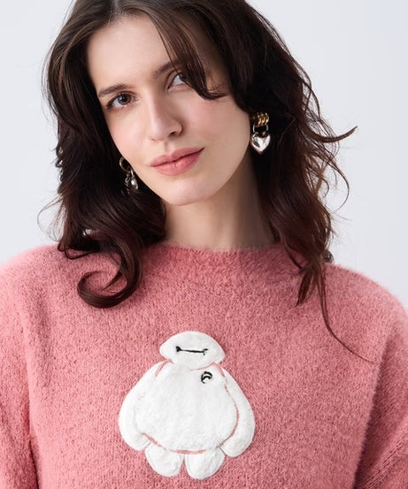 Disne Fuzzy Baymax Women Oversized Sweaters