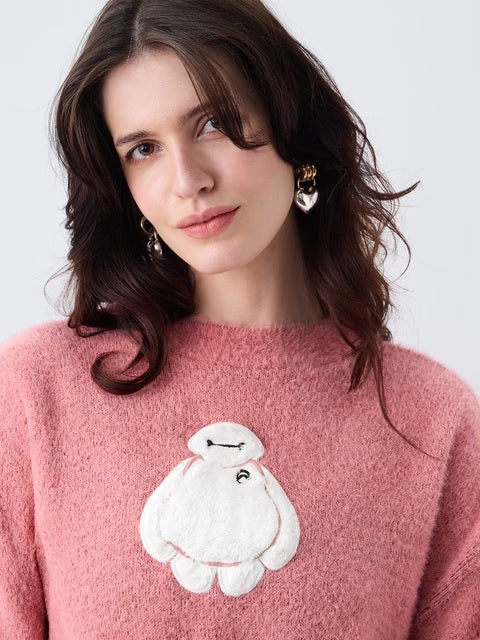Disne Fuzzy Baymax Women Oversized Sweaters