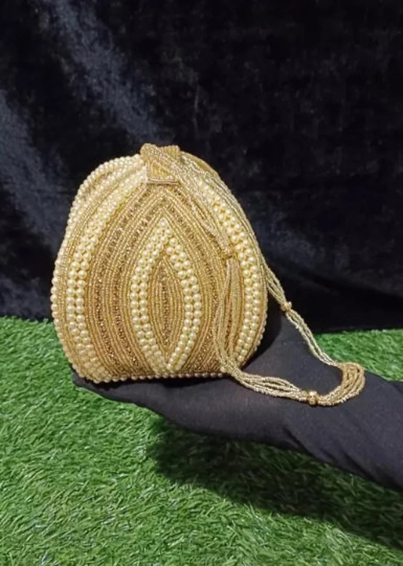 Pearl Diamond Designed Potli Bag