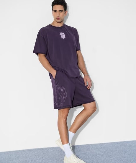 Mr. Souls Purple Oversized T-Shirts