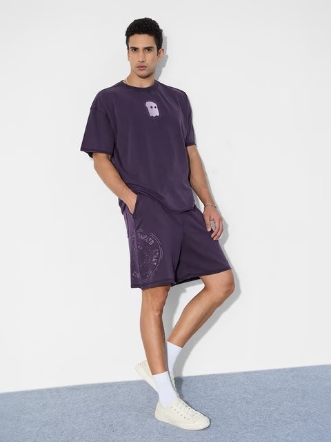 Mr. Souls Purple Oversized T-Shirts