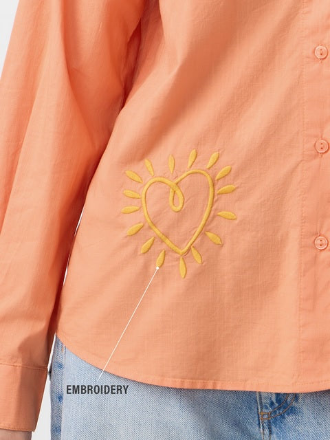 Coral Rose Women Boyfriend Shirts