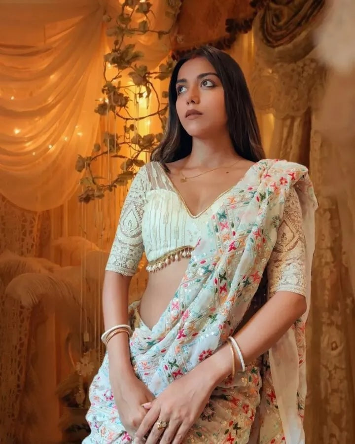 Georgette Beautiful Designer Saree, Party Wedding Sari & Blouse