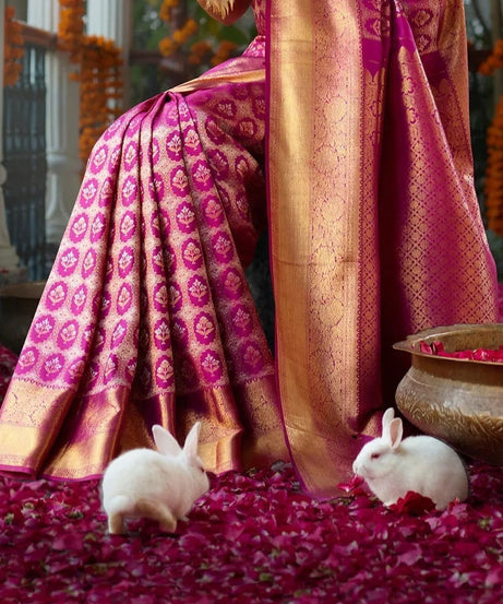 Wedding Wear Designer Banarasi Soft Silk Saree,Indian Party Sari & Blouse