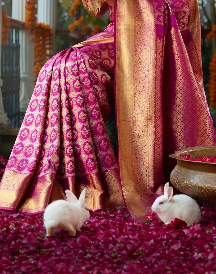 Wedding Wear Designer Banarasi Soft Silk Saree,Indian Party Sari & Blouse